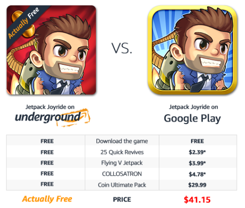 Google Play vs. Amazon Appstore: wat is beter? jetpack joyride amazon