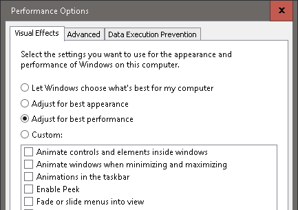 prestatie-opties