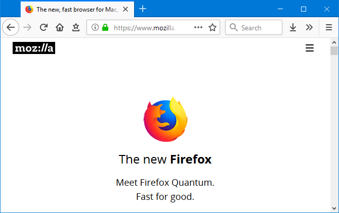 Schermafbeelding van Firefox