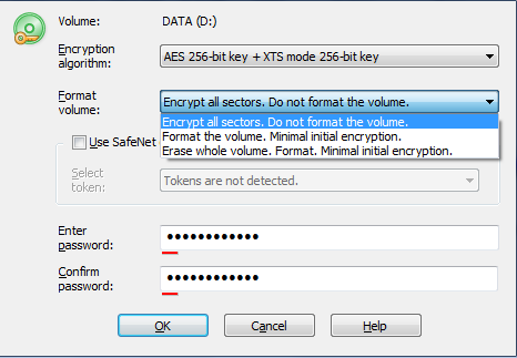 jetico bestcrypt encryptie-algoritmenpaneel