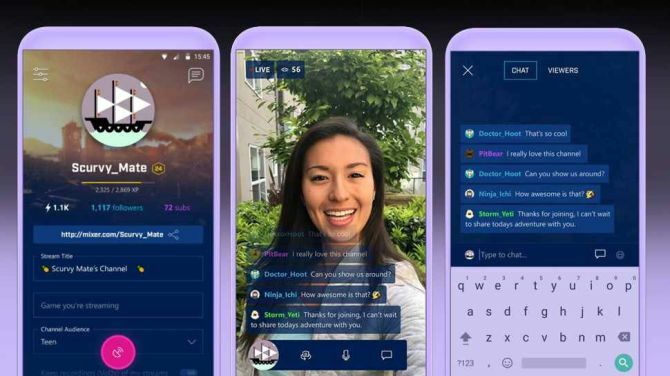 Microsoft Mixer Create-app komt aan op drie schermen van Rival Amazon Twitch-mixer