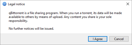 qBittorrent Juridische kennisgeving