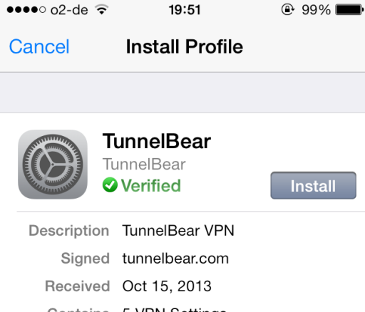 Stel binnen enkele minuten een VPN in op uw iPhone met Tunnelbear tunnelbear5