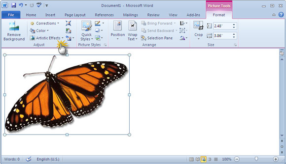 screenshot van Microsoft Word