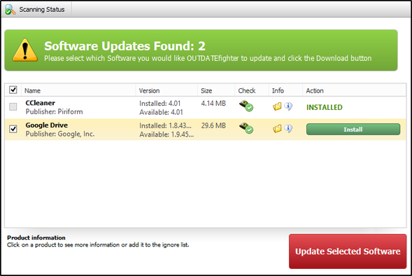 OUTDATEfighter Software-update