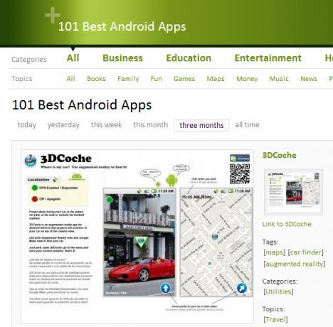 Top 5 sites om u te helpen apps voor uw Android-telefoon te vinden 7 droidapps 101best1