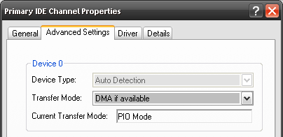 Controleer uw IDE-overdrachtsmodus om uw pc snellere pio-modus te maken op primaire ide