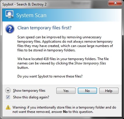 Spybot - Search & Destroy: de eenvoudige, maar effectieve route voor het opschonen van uw pc van malwaresysteem scan tijdelijke bestanden