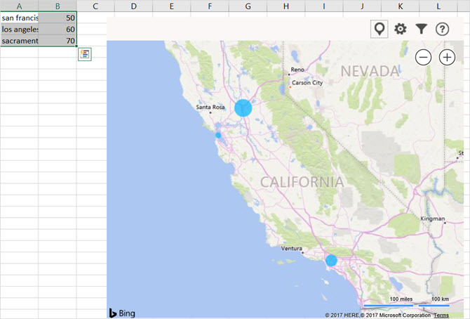 aangename spreadsheets microsoft excel add-in bing-kaarten