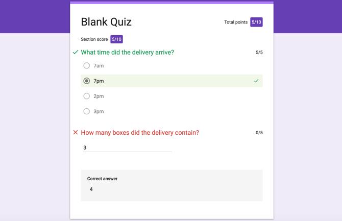 Quizresultaten automatisch beoordelen Google Formulieren