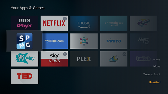 Amazon Fire Apps verwijderen