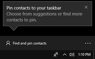 windows 10 taakbalk mijn mensen functie