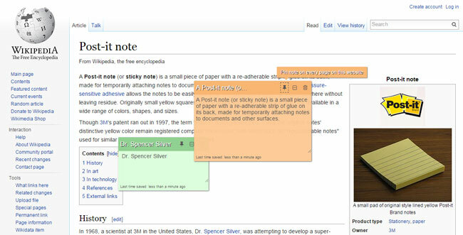 Notetaking Chrome-extensie - Stickies