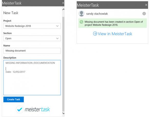 MeisterTask Add-in voor Outlook Project Management