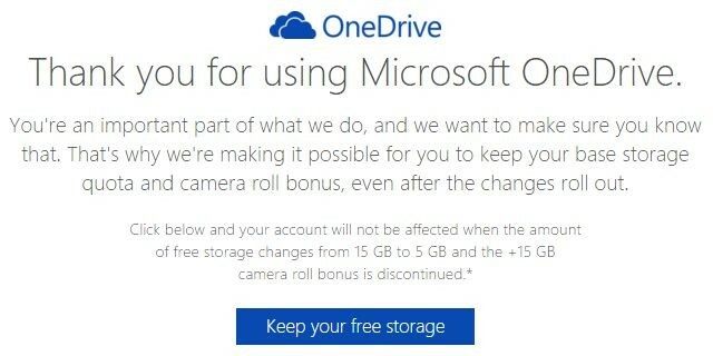 Bewaar OneDrive-opslag