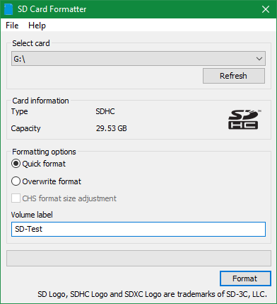 SD-kaart formatteren Windows