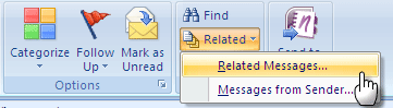 6 manieren om te zoeken naar e-mails in Outlook 2007 Instant Search 7