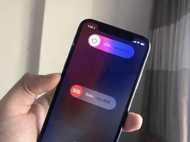 iPhone X wordt afgesloten