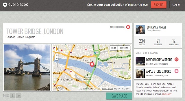 Plan toekomstige vakanties met deze Pinterest-stijl websites voor locaties everplaces pin