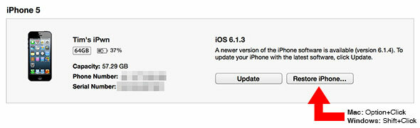 Toegang krijgen tot iOS 7 Beta (en downgraden naar iOS 6) ipsw-herstel