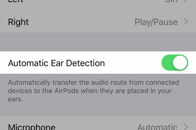 AirPods automatische oordetectie