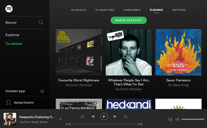 Spotify web