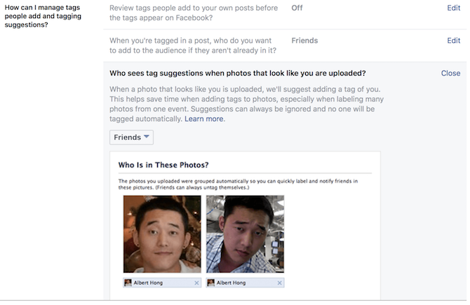 De complete Facebook-privacygids facbeook suggesties voor tagging van privacytijdlijnen