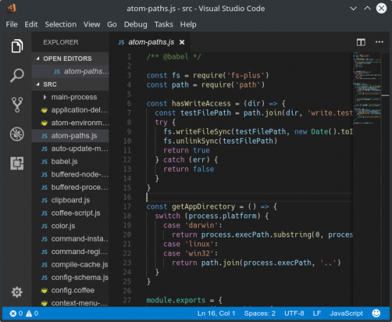 visual studio code electron framework