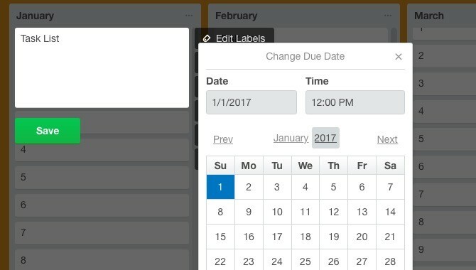 Trello Vervaldatum instellen