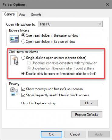 Hoe een dubbelklikmuis in Windows Windows Single Click Option te repareren