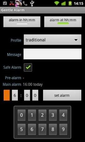 zacht alarm voor Android