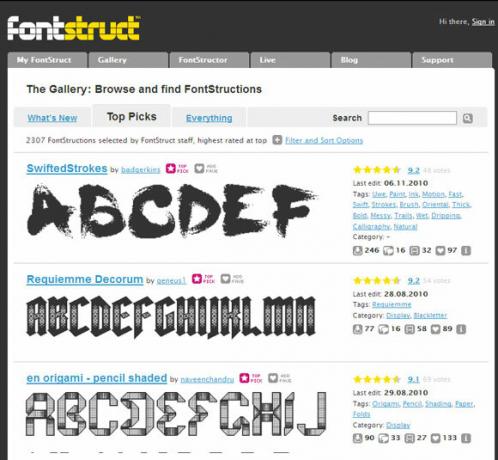 10 coole en interessante webapplicaties over lettertypen en typografie Typografie 10