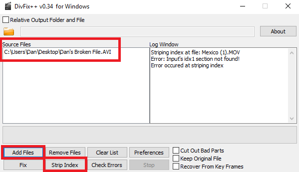 Hoe kapotte AVI-bestanden te repareren die de divfix-bron niet kunnen afspelen
