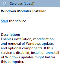 Windows Module Installer-service