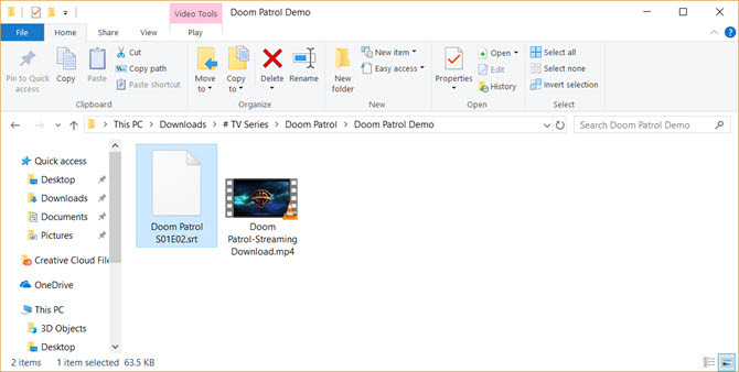 Windows Media Player-ondertitels