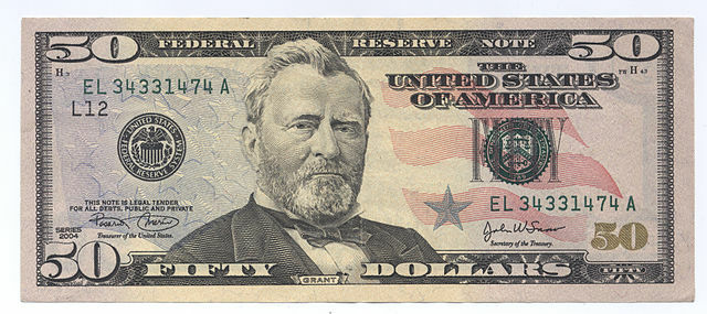 50 USD Series 2004 Note Front