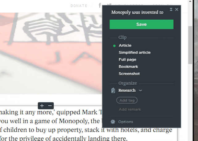 Hoe Evernote te gebruiken: de onofficiële handleiding evernote webclipper