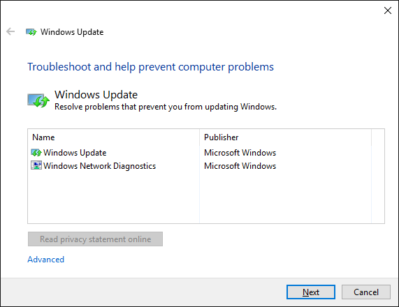 8 Microsoft Store-fouten en hoe ze op te lossen Windows Update-probleemoplosser