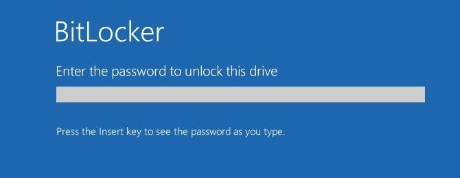 bitlocker wachtwoordscherm