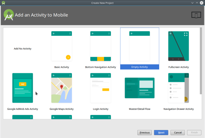 android maak app androidstudio newproject3