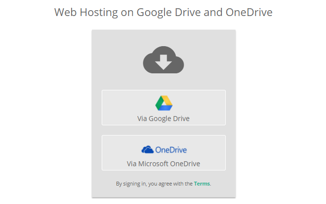 DriveToWeb met Google Drive of OneDrive