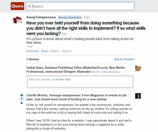 Quora - Stel vragen