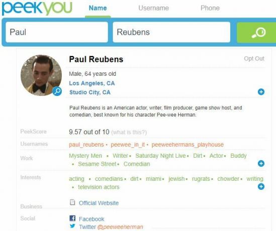 PeekYou is de People Search Engine voor het vinden van iemands persoonlijke gegevens PeekYou People Search