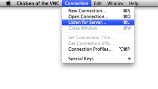 Hoe Easy Remote Support op de Mac Chicken vnc te installeren, luisteren