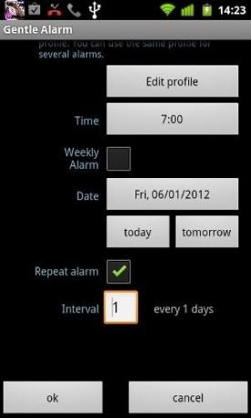 zacht alarm voor Android