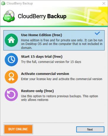 CloudBerry Backup beschermt bestanden op Windows, Mac en Linux 02 CloudBerry Backup Install Choice