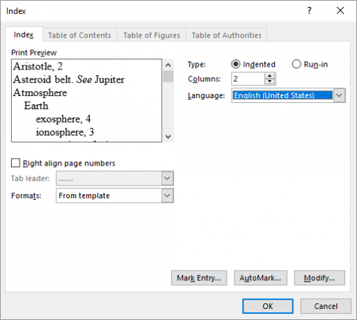 Professionele rapporten en documenten maken in Microsoft Word Format Index