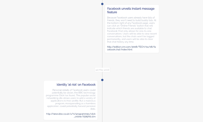 Pretty Zucky is een tijdlijn van de privacymisdrijven en schendingen van Facebook sinds 2006 toen het werd gevormd