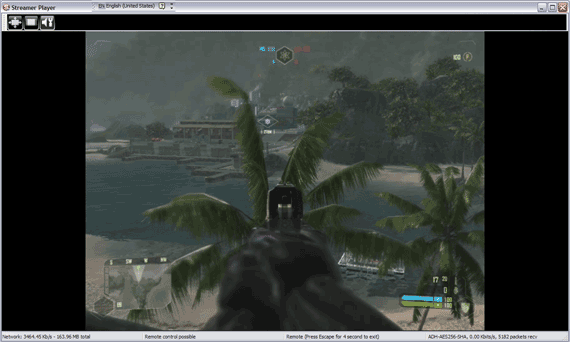 StreamMyGame-client die Crysis speelt