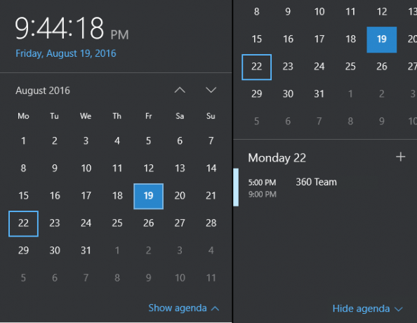 Windows 10 Taakbalk Kalender